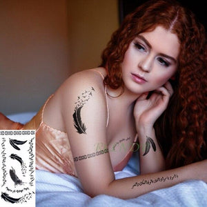 Elegant Waterproof Temporary Butterfly Sticker Tattoo Fake  Halloween Party Tattoo For Woman Girls