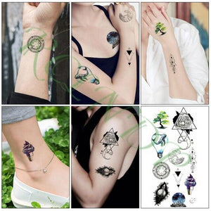 Elegant Waterproof Temporary Butterfly Sticker Tattoo Fake  Halloween Party Tattoo For Woman Girls