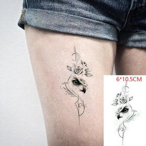 Elegant Waterproof Temporary Tattoo Sticker Cat Fox Flash Tatoo Neck Hand Modern Tattoo Stickers Butterflies Cats For Womens