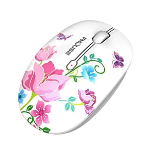 Elegant Women 2.4G Wireless Mouse Super Quiet 1600DPI Laptop Wireless Computer Optical Slim Mouse