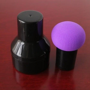 Elegant Womens Non-latex Makeup Sponge Mushroom Head Powder Liquid Dry And Wet Multifunction Makeup Brush Cosmetic Tool Storage Box