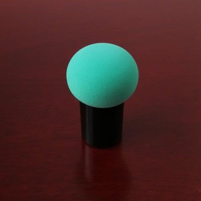 Elegant Womens Non-latex Makeup Sponge Mushroom Head Powder Liquid Dry And Wet Multifunction Makeup Brush Cosmetic Tool Storage Box