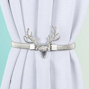 Elk Feather Elastically Stretchable Curtain Clip Decor Curtains Holders Tieback Buckle For Home Decoration Accessories Modern Simple Style Curtain Tie Backs Stretchy Wire Rope Curtain Straps For Home Decor
