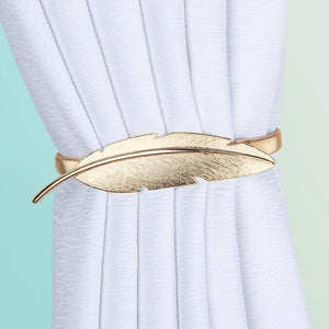 Elk Feather Elastically Stretchable Curtain Clip Decor Curtains Holders Tieback Buckle For Home Decoration Accessories Modern Simple Style Curtain Tie Backs Stretchy Wire Rope Curtain Straps For Home Decor