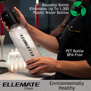 Ellemate Classic Carbonated Drink Maker, Seltzer Water with One-Push Fizz Technology, Cordless Carbonation for Bubbly Water