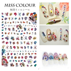 Embossed 3D Nail Stickers Blooming Flower 3D Nail Art Stickers Decals Adhesive Manicure Nail Art Tips Decoration Adhesive Abstract Face Curve Graffiti Nail Design for Acrylic Nail Supplies Designer Nail Decorations for Women Girls Kids