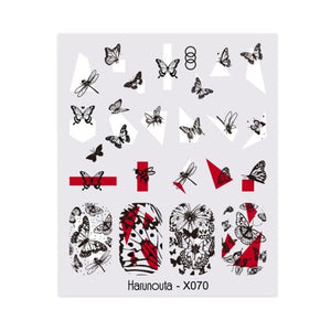Embossed Nails Sticker 3D Flower Leaves Slider Water Transfer Nail Decals for Nail Art Transfer Sticker  3D Wave Design Decoration for Women Girls Art Stickers Decal Decoration Metallic Curve Strip Line Nail Decor