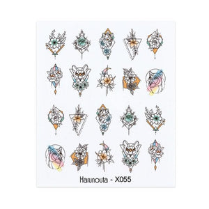 Embossed Nails Sticker 3D Flower Leaves Slider Water Transfer Nail Decals for Nail Art Transfer Sticker  3D Wave Design Decoration for Women Girls Art Stickers Decal Decoration Metallic Curve Strip Line Nail Decor