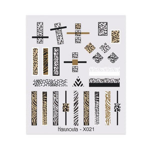 Embossed Nails Sticker 3D Flower Leaves Slider Water Transfer Nail Decals for Nail Art Transfer Sticker  3D Wave Design Decoration for Women Girls Art Stickers Decal Decoration Metallic Curve Strip Line Nail Decor