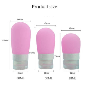 Empty Silicone Portable Travel Packing Press Bottle