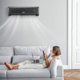 Energy Star Certified 12000 BTU 21 SEER2 208-230V Mini Split Air Conditioner and Heater Gray