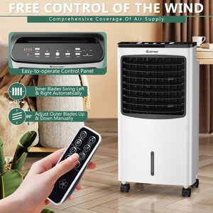 3-in-1 Portable Evaporative Air Conditioner Cooler with Remote Control