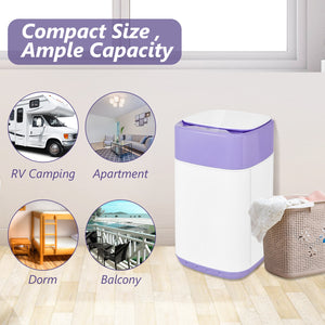 8lbs Portable Fully Automatic Washing Machine with Drain Pump-Pink