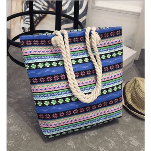Eye-Catching Fashionable Folding Women Big Size Handbag Ladies Casual Flower Printing Canvas Graffiti Shoulder Bag