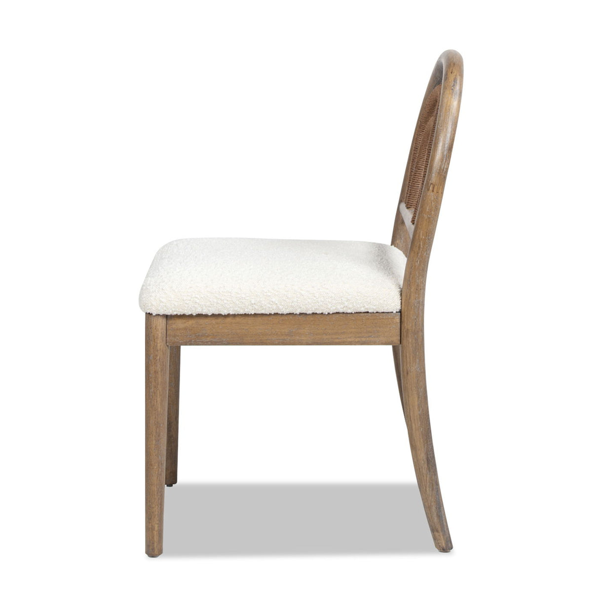 Leon - Arched Back & Upholstered Dining Chair (Set of 2) - Ivory White by Couch.com