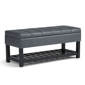 Saxon - Upholstered Transitional Storage Ottoman Bench by Couch.com
