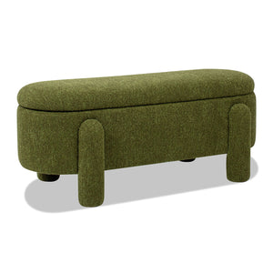 Hugo - Oval Fully Upholstered Storage Bench by Couch.com