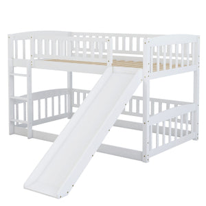 Low Bunk Bed With Slide, Fence And Ladder by Couch.com