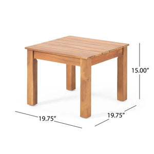 Halcyon Outdoor Side Table With Slat Design