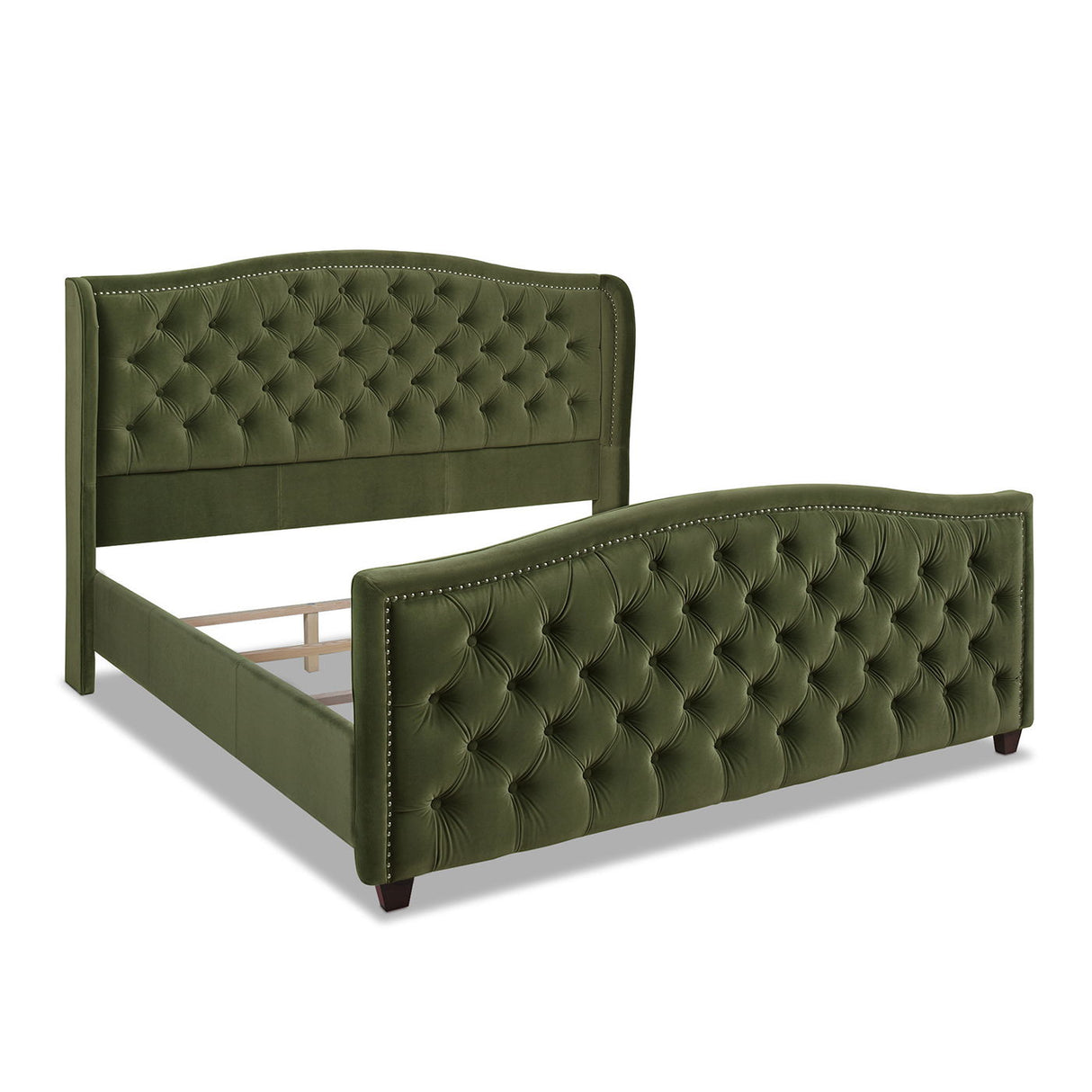 Marcella - Upholstered Shelter Headboard Bed Set by Couch.com