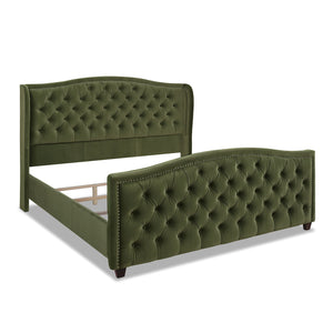 Marcella - Upholstered Shelter Headboard Bed Set by Couch.com