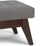 Draper - Upholstered Mid Century Tufted Ottoman Bench by Couch.com