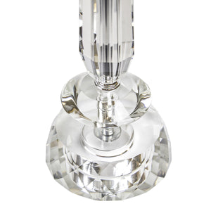 Karat - Contemporary Crystal Table Lamp (Set of 2) - Clear Crystal / Chrome / White Softback by Couch.com