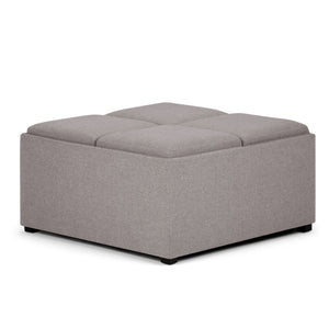 Avalon - Square Coffee Table, Storage Ottoman by Couch.com