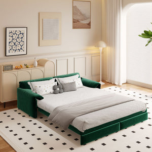 Pull Out 3 In 1 Convertible Sleeper Sofa With Side Storage, Multi Functional by Couch.com