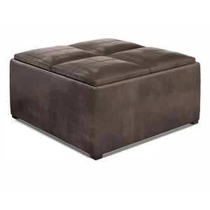 Avalon - Upholstered Square Coffee Table Storage Ottoman by Couch.com