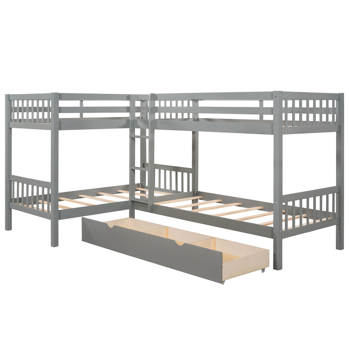 L Shaped Bunk Bed With Drawers by Couch.com