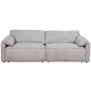 Cleveland - Dual Power Convertible Sofa - Silver by Couch.com
