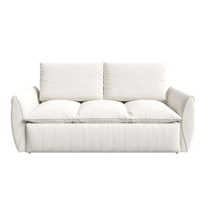 Pull Out Sofa Bed, 3 Seat Convertible Sleeper Sofa With 2 In 1 Pillow And Blanket Set