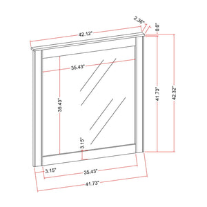 Lorenzo - Large Scale Mirror With Sleek Frame And Glittered Detailing - Silver