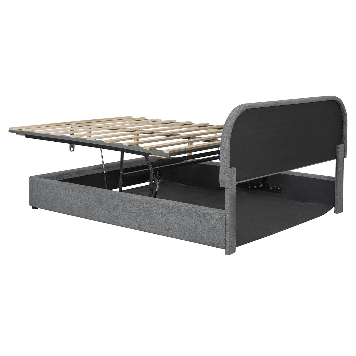 Upholstered Platform Bed With Hydraulic Storage System by Couch.com