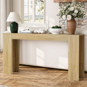 Farmhouse Style Oak-Colored Extra-Long Console Table