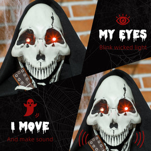 4.3' Animated Grim Reaper Guitarist with Motion and Sound Activation
