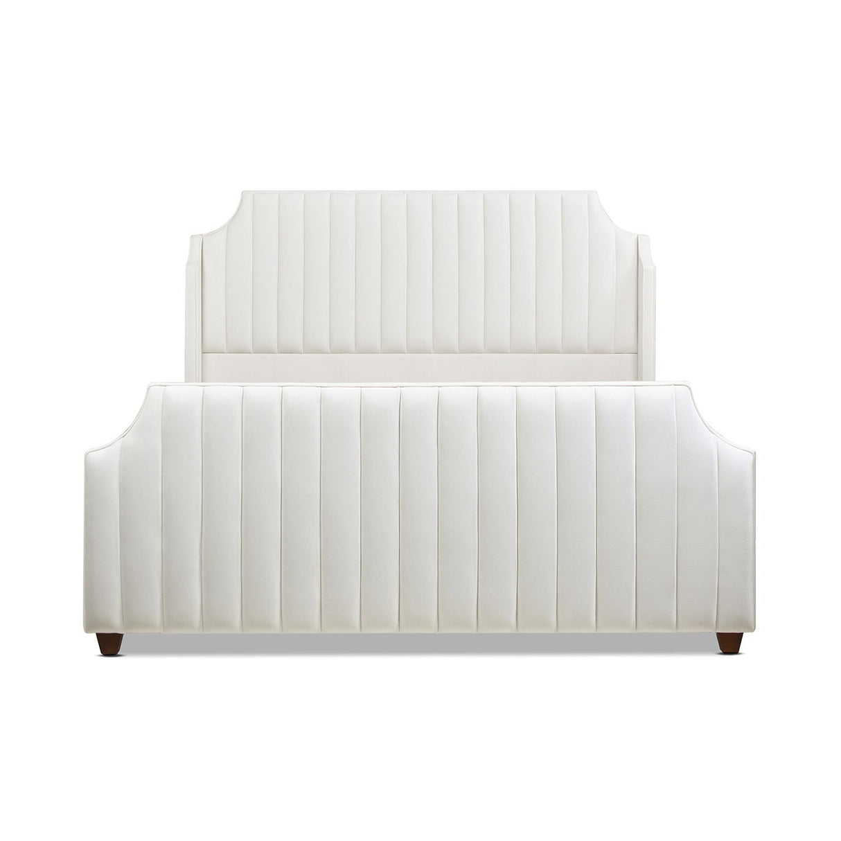 Addison - King Tufted Panel Bed Frame - Cloud White by Couch.com