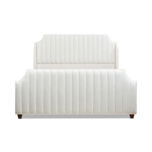 Addison - King Tufted Panel Bed Frame - Cloud White by Couch.com
