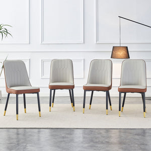Modern Dining Chair With Metal Leg