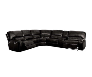 Saul - Power Recliner Sectional Sofa With USB Port Cupholder Console by Couch.com