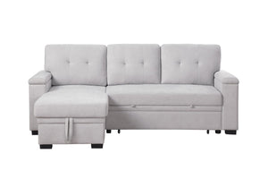 Lucca II - 84.5"W Reversible Sleeper Sectional Sofa with Storage Chaise by Couch.com