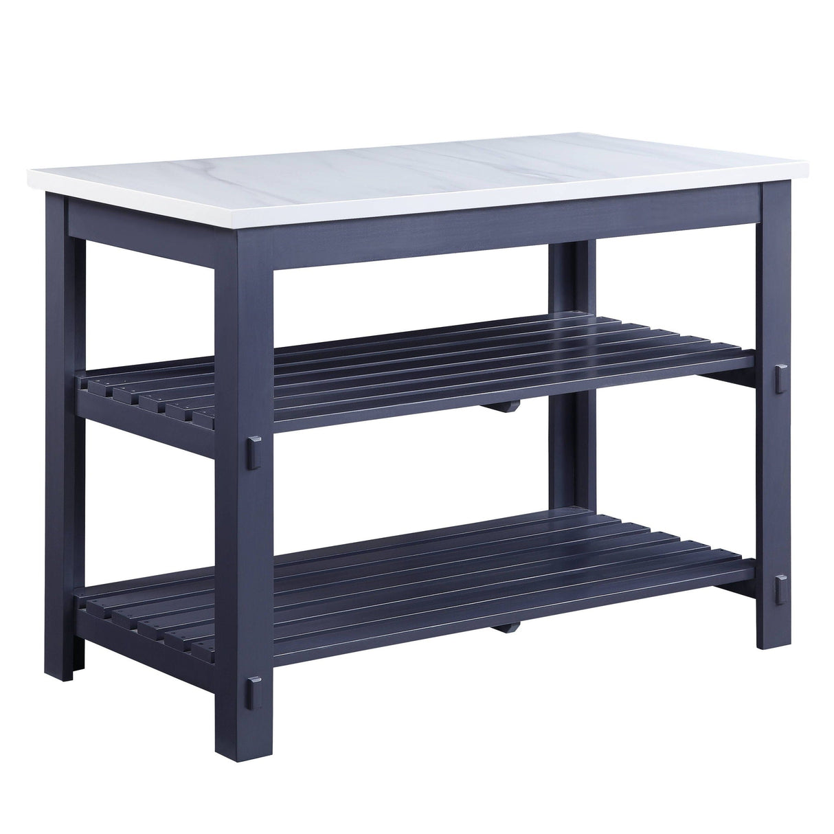 Enapay - Marble Top Top Kitchen Island - Gray by Couch.com