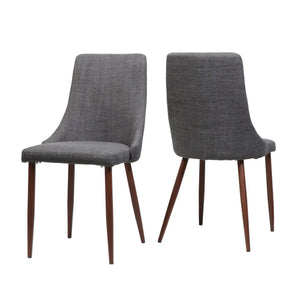 Mid Century Modern Fabric Armless Dining Chair