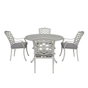 Stylish Outdoor Aluminum 5 Piece Round Dining Set by Couch.com