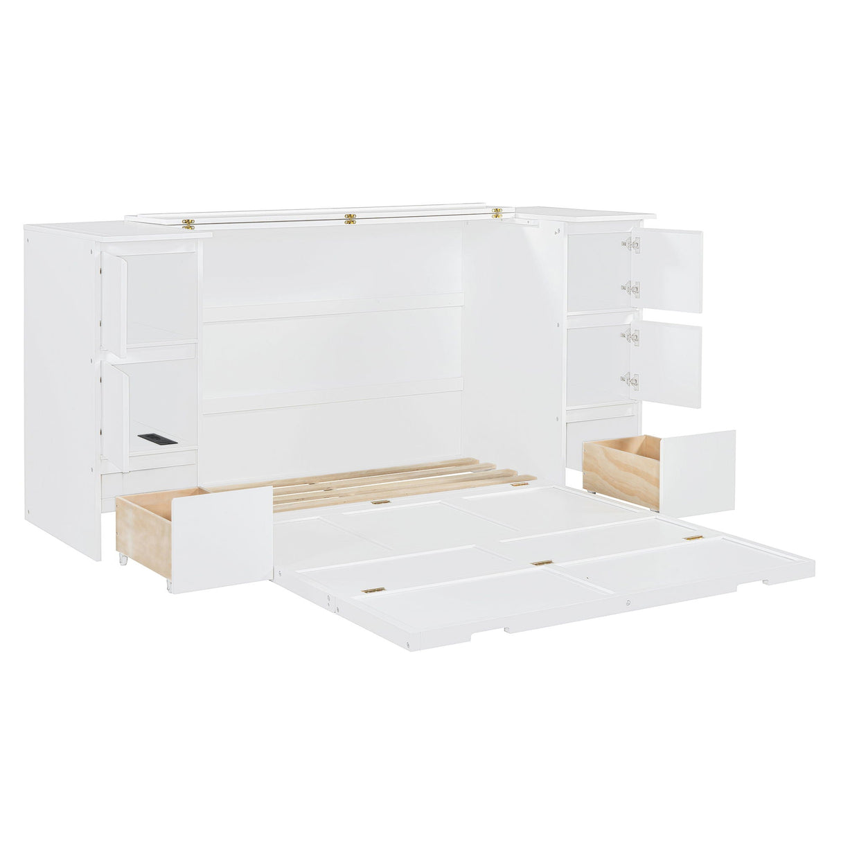 Murphy Bed With Drawers, Cabinets, And USB Ports by Couch.com