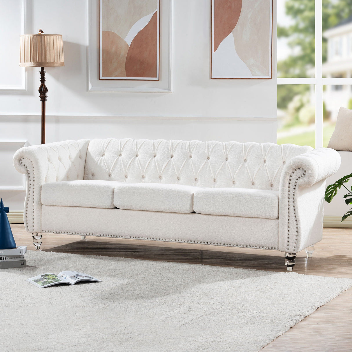 Rolled Arm Chesterfield 3 Seater Sofa by Couch.com