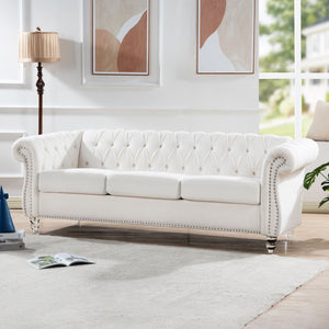 Rolled Arm Chesterfield 3 Seater Sofa by Couch.com