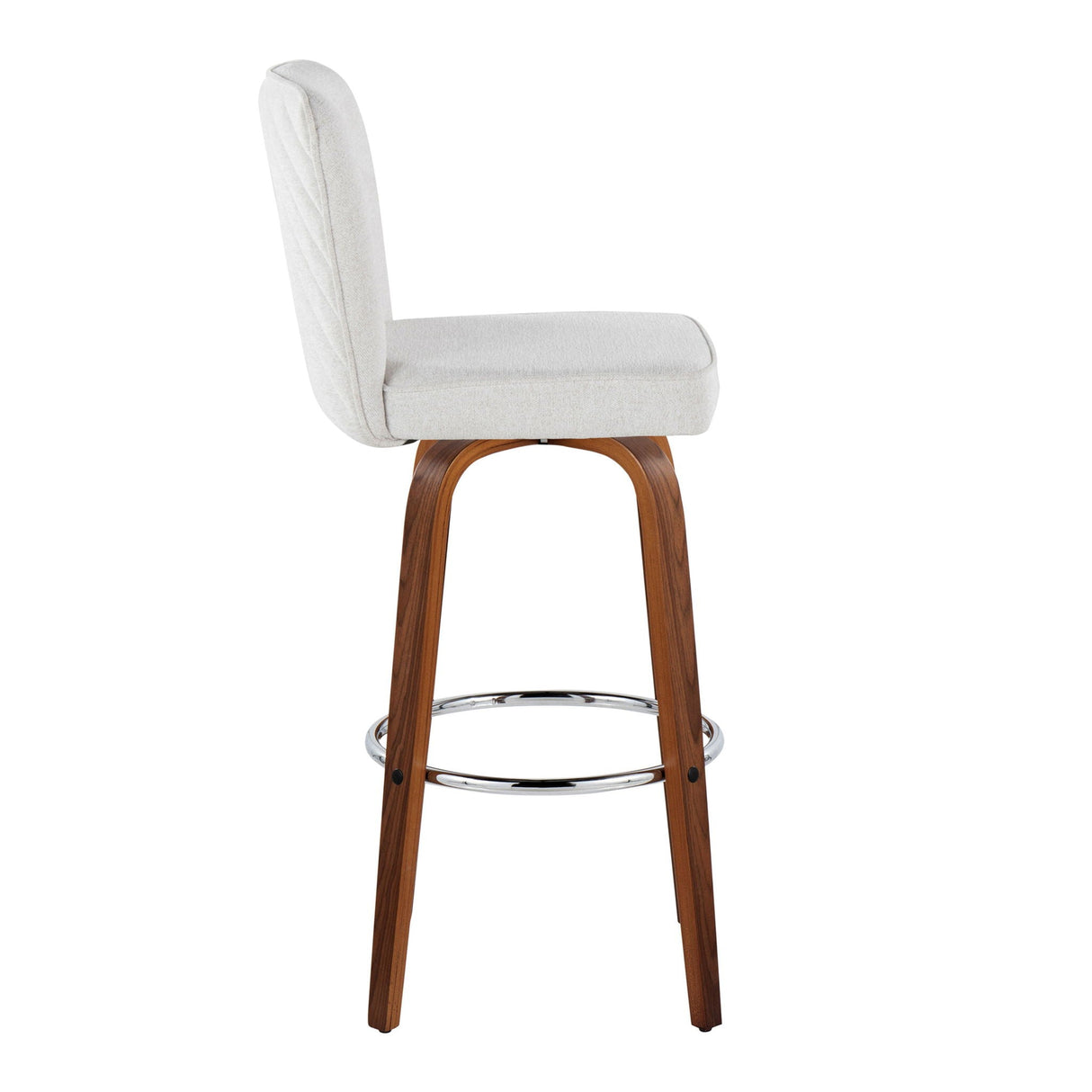 Henry - Contemporary Fixed Height Barstool With Swivel With Round Footrest (Set of 2) by Couch.com