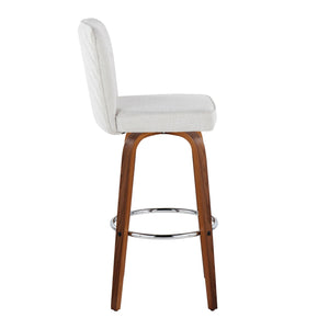 Henry - Contemporary Fixed Height Barstool With Swivel With Round Footrest (Set of 2) by Couch.com